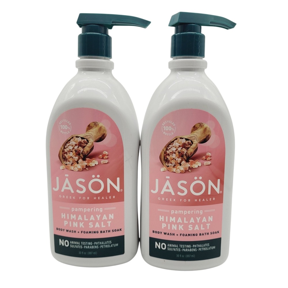 JASON Himalayan Pink Salt Body Wash‎ 30oz 2 Pack Gentle Cleansing Vegan Formula